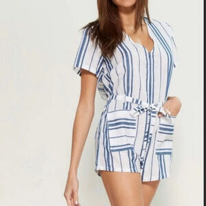 {Salt + Jade} Striped romper cover up